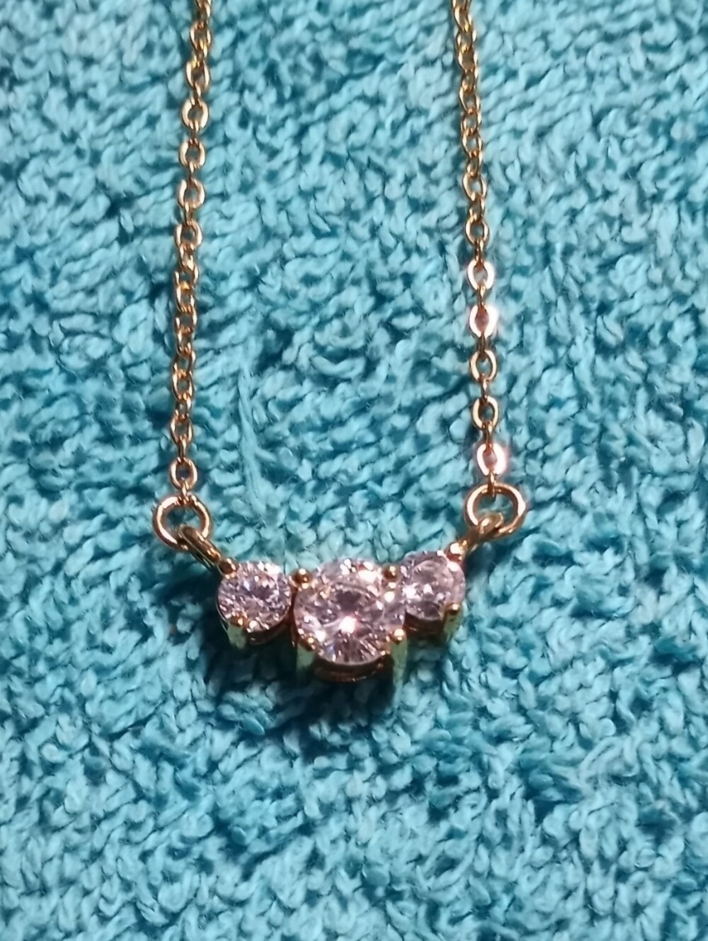 Lia Sophia Gold Three-Crystal Pendant Necklace